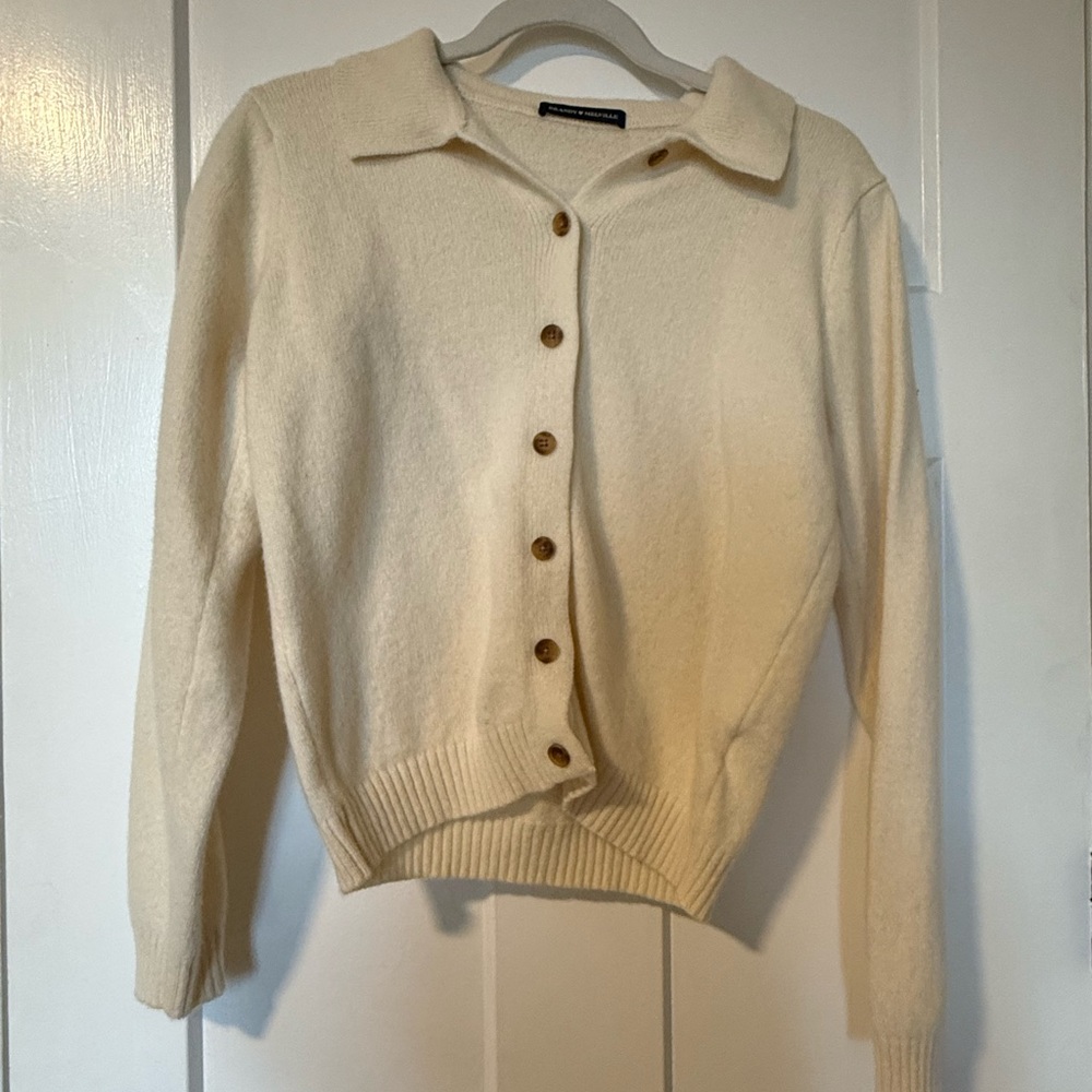 Brandy Melville Cream Button Cardigan